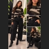 Ciepły sweter w stylu moro